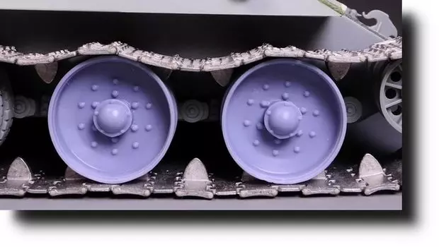 RAD Miniature Tank Burnt Out Wheels 10 шт. Пластиковые детали для модели RDM35S34 1/35 русский/советский Т-34/Т-34-85 1942-1945