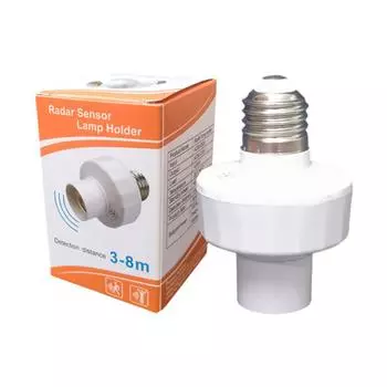 Радар Индукционный E27 Светильник Гнездо Умные Лампочки Комнатный Адаптер Переключатель Motion Human Bas Q0L9 A-1pcs