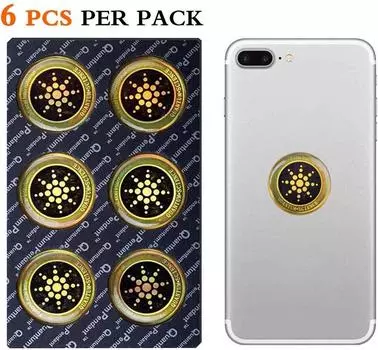 Радиационная наклейка Sagit 6 шт. для мобильных телефонов Sadi Safe RadiSafe One Size жёлтый