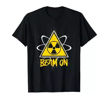 Radiation beam on text Cool Science symbol, T-shirt чёрный