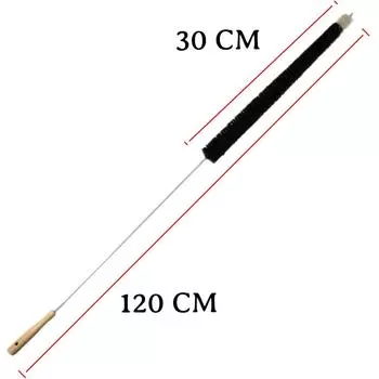Radiator brush - 120 cm - Radiator brush with goat hair bristles - Ideal for cleaning flat radiators чёрный
