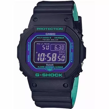 Радио Casio Tough Solar Multiband 6 Черный Неоновый Фиолетовый Смартфон Связанные Радио Часы Умные Часы Мальчики Размер Унисекс Квадратная Скорость Модель Смартфон [Casio]
