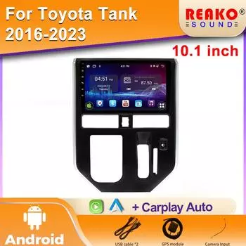 Радио Навигация Автомобиль Авто Android Для Toyota Tank 2016-2023 Правый руль RHD DVD Плеер Видео Мультимедиа 2 din GPS 4 core 1GB+32GB carplay