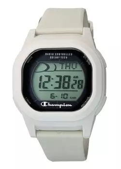 Радио Солнечный цифровой водонепроницаемый дисплей даты уретановый ремешок бежевый [Champion] D00A-005VK бежевый