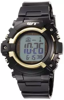 Радио Солнечный Цифровой WaveTrance Водонепроницаемый Многофункциональный Подсветка Ремешок Из Уретана WT13003RCSOL1 Черный [Arias] Мужской чёрный