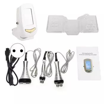 Радиочастотный многополярный аппарат для струйной обработки жира, машина для похудения и лифтинга кожи, косметическая машина EU Plug чёрный