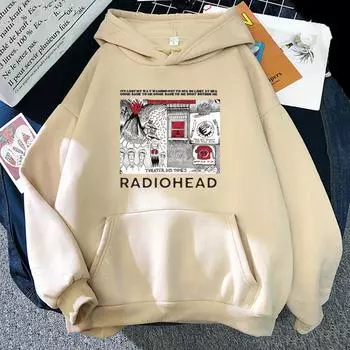 Radiohead Hoodie Mens Classic Long Sleeve Sweatshirts Graphic Tops Printed Clothes Fashion Unisex Sweatshirt S