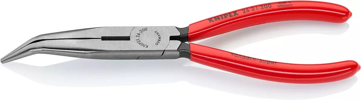 Радиоклещи изогнутые KNIPEX 2621-200 40° (SB) чёрный