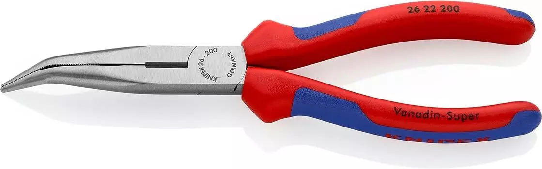Радиоклещи изогнутые KNIPEX 2622-200 40° (SB) чёрный