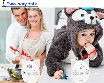 Радионяня 2,4 ГГц, беспроводное аудио, цифровое голосовое вещание, двойной разговор, портативная няня EU Plug белый