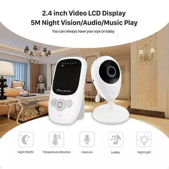 Радионяня, беспроводной ЖК-дисплей, аудио-видео радио, няня, домофон, портативная детская камера, детская рация, няня EU Plug