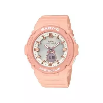 Радиосигнал времени CASIO на солнечной батарее BABY G baby G розовый BGA 2700 4AJF