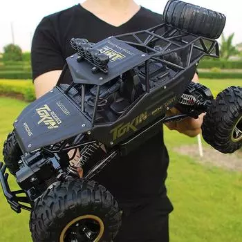 Радиоуправляемая машина 1/12 4WD с дистанционным управлением, высокоскоростной автомобиль, 2,4 ГГц, внедорожные игрушки, детский подарок 28cm чёрный