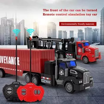 Радиоуправляемая машина, 4 канала, электрический беспроводной пульт дистанционного управления, полуприцеп, грузовик, моделирование, транспортная машина, модель контейнера, игрушки для мальчиков