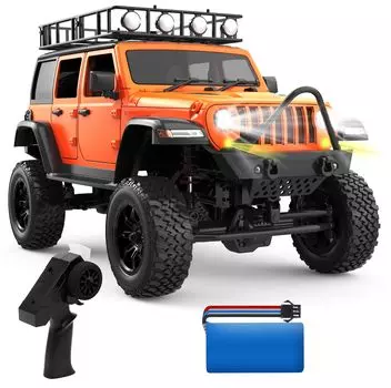 Радиоуправляемая машина DEERC Crawler 4WD с бесступенчатым управлением и функцией торможения со светодиодами. Радиоуправляемая машина для взрослых, мальчиков, детей, подарок на день рождения парня.