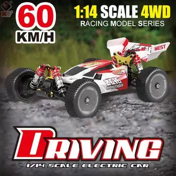 Радиоуправляемая машина Wltoys XKS 144001, 60 км/ч, высокая скорость, 1/14, 2,4 ГГц, радиоуправляемый багги, 4 колеса, гоночный внедорожник, дрифт-автомобиль RTR красный