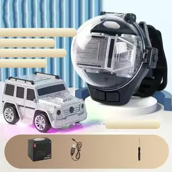 Радиоуправляемая машинка, часы, игрушка, интерактивная, на открытом воздухе, дропшиппинг, милые игрушки, гонки, день рождения, часы W0G0 White-1pcs