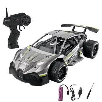 Радиоуправляемая RC-машинка, электрическая гоночная, ударопрочная, из высоколегированного сплава, автомобиль, внедорожный дрифт, скорость, устойчивость, оболочка, (Серый)