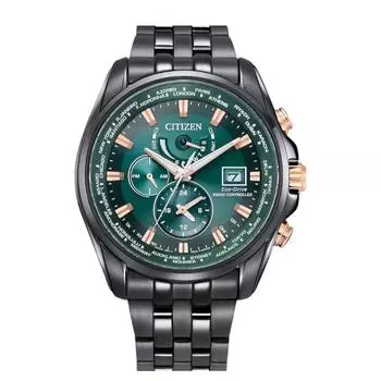 Радиоуправляемые часы CITIZEN Promaster с зеленым циферблатом AT9128-87X зелёный