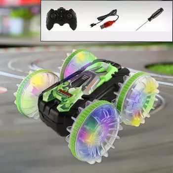 Радиоуправляемый автомобиль-амфибия, водный наземный игровой автомобиль, игрушка для детей, подростков зелёный