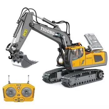 Радиоуправляемый экскаватор жёлтый