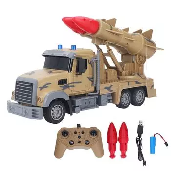 Радиоуправляемый боевой грузовик, игрушечная армейская боевая техника с реалистичными огнями и звуками для