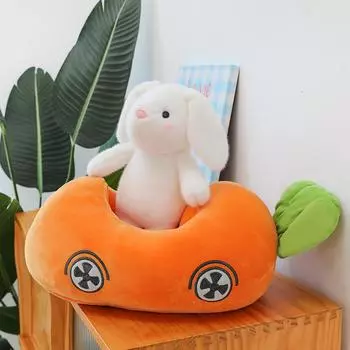 Radish Rabbit Doll Rabbit Creative Fun Separable Plush Toy Nap Pillow Student Birthday Gift Car length 40cm rabbit 20cm (0.42kg)