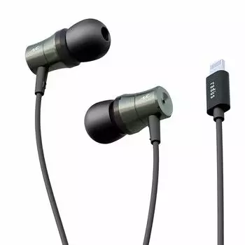 Radius radius iPhone Ne Lightning connection Lightning iPhone remote control with microphone Canal type aluminum housing HP-NEL21 earphones HP-NEL21K