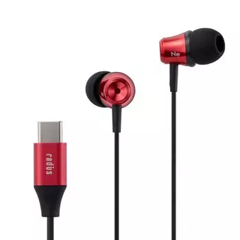Радиус радиуса подключения USB-подключение пульт дистанционного управления с микрофоном Наушники HP-NEL11C Type-C Наушники-вкладыши Type-C USB-C HP-NEL11CR (красный)