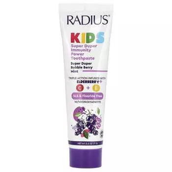 RADIUS, зубная паста Super Duper Immuni-Power, Super Duper Bubble Berry Mint, 2,52 г (71 г)