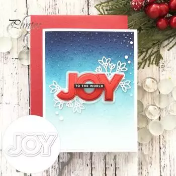 РАДОСТЬ Письмо Дизайн Резка Die Дети Записки Декор Плесень Ремесло Инструменты Трафарет серебряный