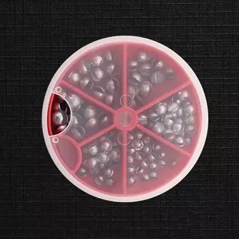 (радость выбирать)100 премиальных грузил для рыболовных яиц Bullet Rig Коробка для дроби с разделением веса One size