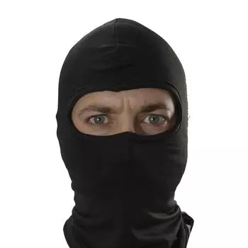 (радость выбирать)Байкерская велосипедная лыжная маска на все лицо, дышащая мотоциклетная зимняя Балаклава One Size чёрный