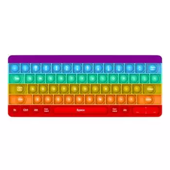 (радость выбирать)Клавиатура Push Bubble Сенсорная игрушка Редуктор для особых потребностей One Size