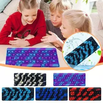 (радость выбирать)Клавиатура Push Bubble Сенсорная игрушка Редуктор для особых потребностей