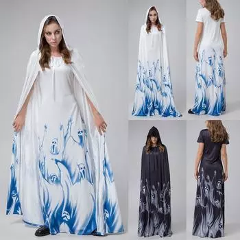 (радость выбирать)Костюм на Хэллоуин, элегантное платье ведьмы, накидка из цветочной сетки, халаты, платье, костюм ведьмы-волшебника