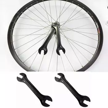 (радость выбирать)Велосипедная головка с открытым концом, ступица оси, конусный гаечный ключ, гаечный ключ, инструмент для ремонта велосипеда, 2 шт. One size чёрный