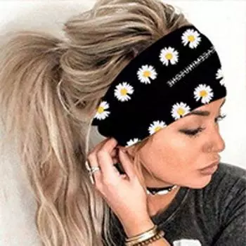 (радость выбирать)Женская повязка на голову с принтом, спортивная повязка для волос с широким краем, повязка на голову для йоги, мягкая повязка для волос, головной убор, повязка для волос One Size