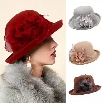 (радость выбирать)Женский модный берет, шляпа художника, кепка, винтажная теплая вечеринка, цилиндр One Size кофейный