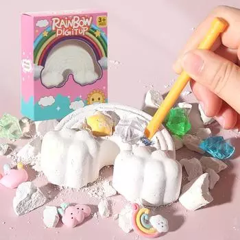 Радуга Археологические раскопки Игрушки из драгоценных камней Набор для раскопок самоцветов Самодельные раскопки Игрушки из ископаемых сокровищ Детская научная образовательная игрушка