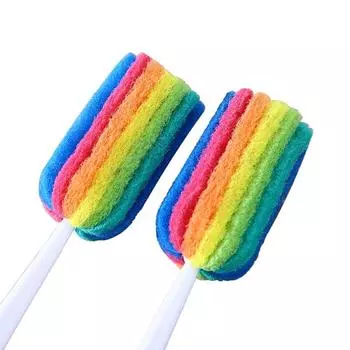 Радужная губка щетка бутылка для воды чашка кружка стекло губка для мытья щетка для чистки скребок с ручкой принадлежности для чистки