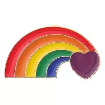 Радужная металлическая мультяшная мини-брошь универсальная булавка для декора одежды рюкзака (К)