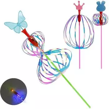 Радужная палочка-закручиватель, волшебная палочка для мыльных пузырей на вечеринке, Spin Twirl Swirl и Dazzle - веселый и увлекательный подарок для вечеринки 3pcs