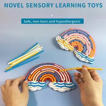 Радужная сенсорная доска для занятий, успокаивающая, снимающая стресс, силиконовая полоска, игрушка-фиджет, развивающая мелкую моторику, для детей и подростков, для взрослых, обучающая бизи-доска розовый