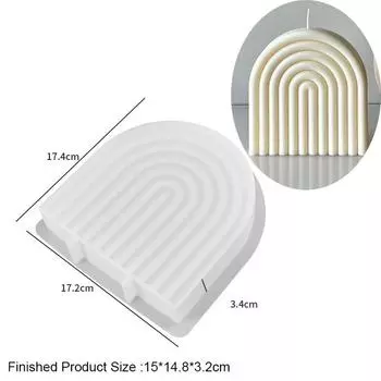 Радужная свеча своими руками, силиконовая форма, геометрическая форма, ароматизированная свеча, восковая форма, мыло, гипс, смола, формы для торта, товары для творчества