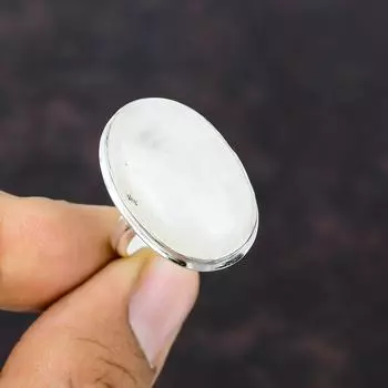 Радужное кольцо с лунным камнем, ювелирные изделия из драгоценных камней, кольцо из стерлингового серебра 925 пробы, регулируемое кольцо ручной работы, новейший дизайн, ювелирные изделия, обручальное кольцо, подарок для мамы Adjustable