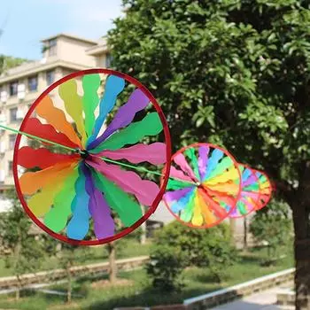 Радужное колесо ветряная мельница ветряная вертушка вертушка сад забавные детские игрушки 1 PC