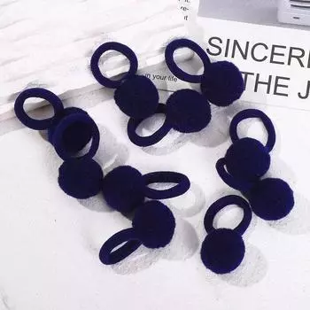 РАДУЖНЫЕ БАНТЫ 10 шт. Эластичные резинки для волос Плюшевый шарик Резинка для волос для маленьких девочек Скранчи Резинки для волос Детские Детские аксессуары для волос