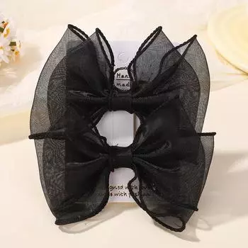 РАДУЖНЫЕ БАНТЫ 2 шт./лот Двухслойные пряжные банты-заколки для волос Бутиковые банты Детские аксессуары для волос Милые заколки для девочек Подарочный набор