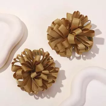 РАДУЖНЫЕ БАНТЫ 2 шт. Заколки для волос с ленточными цветами Однотонные заколки для волос Заколки-невидимки для волос принцессы для девочек Головной убор ручной работы Аксессуар для волос